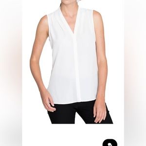 Size PP Nic+Zoe Easy Day To Night V-Neck Sleeveless Top, White